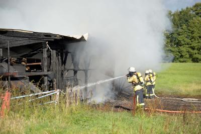 Schuppen brennt komplett aus in Cottenweiler - War es Brandstiftung?